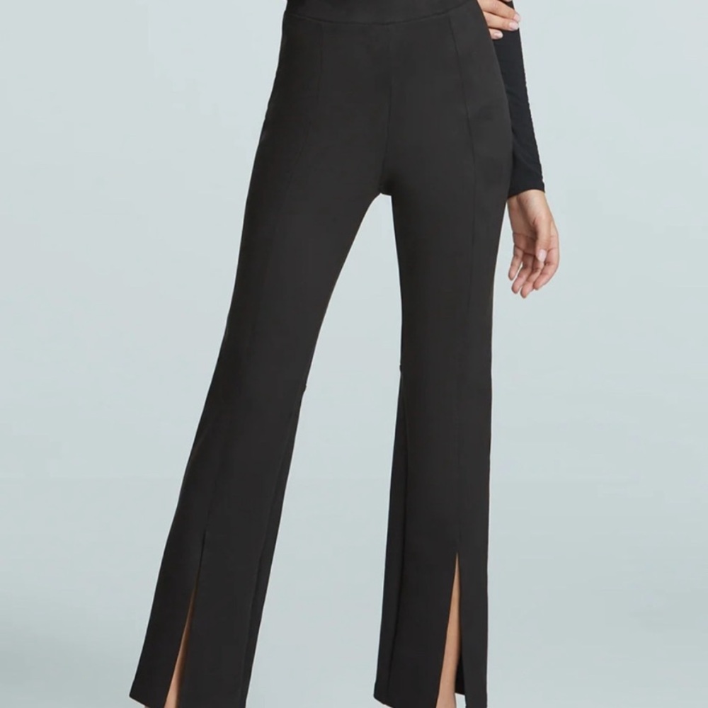Commando Faux Suede High Waist Front Split Flare Pants Size Small - Picture 6 of 16